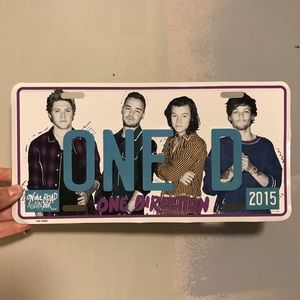 One Direction On the Road Tour License Plate